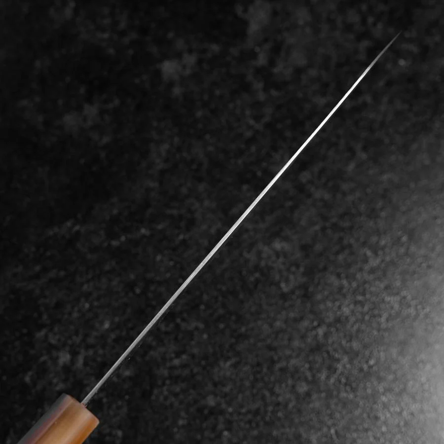 Gyuto SLD Kagami Dunkelrosa Büffelhorn und Ahornholz Griff 210mm - Image 5
