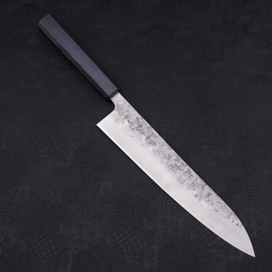 Gyuto SLD Nashiji Dunkelblauer Urushi Griff 240mm