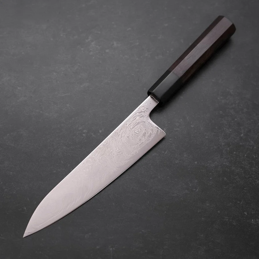 Gyuto SLD Wellen-Nickel Damast Büffelhorn und Ebenholz Griff 180mm - Image 2