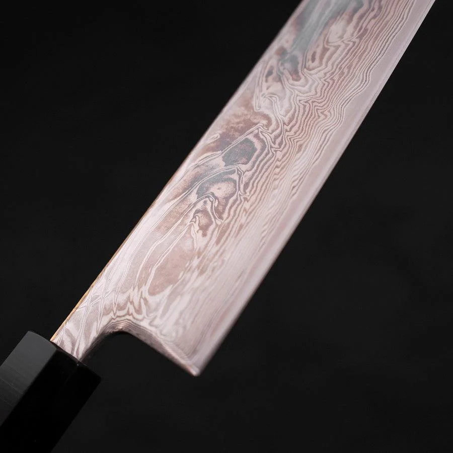 Gyuto SLD Wellen-Nickel Damast Büffelhorn und Wenge Griff 210mm - Image 3