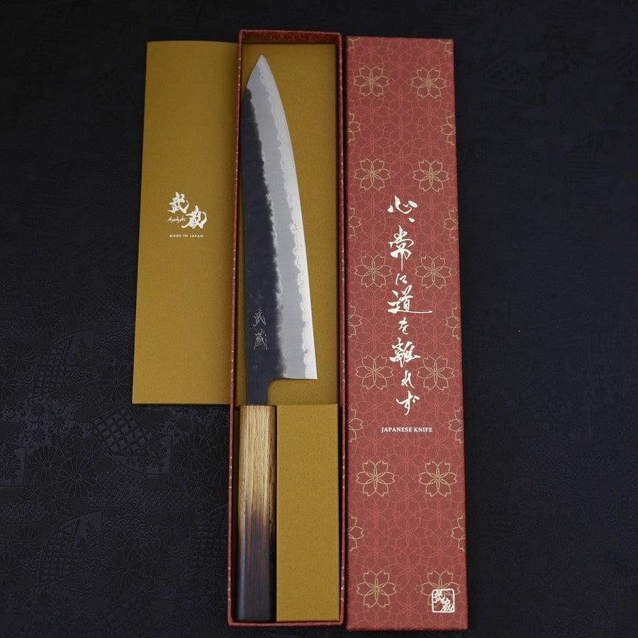 Gyuto Aogami-Super Edelstahlummantelung Kurouchi Nashiji Yaki Urushi Griff 240mm - Image 8