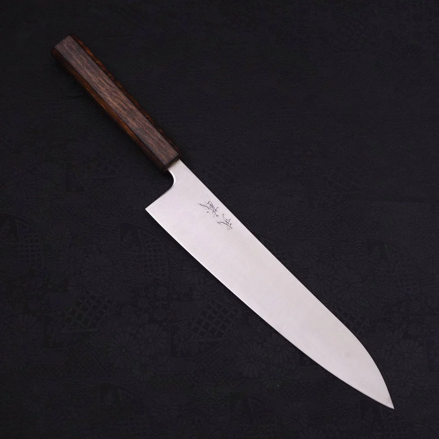 Gyuto Aogami-Super Edelstahlummantelung Poliert Sumi Urushi Griff 240mm