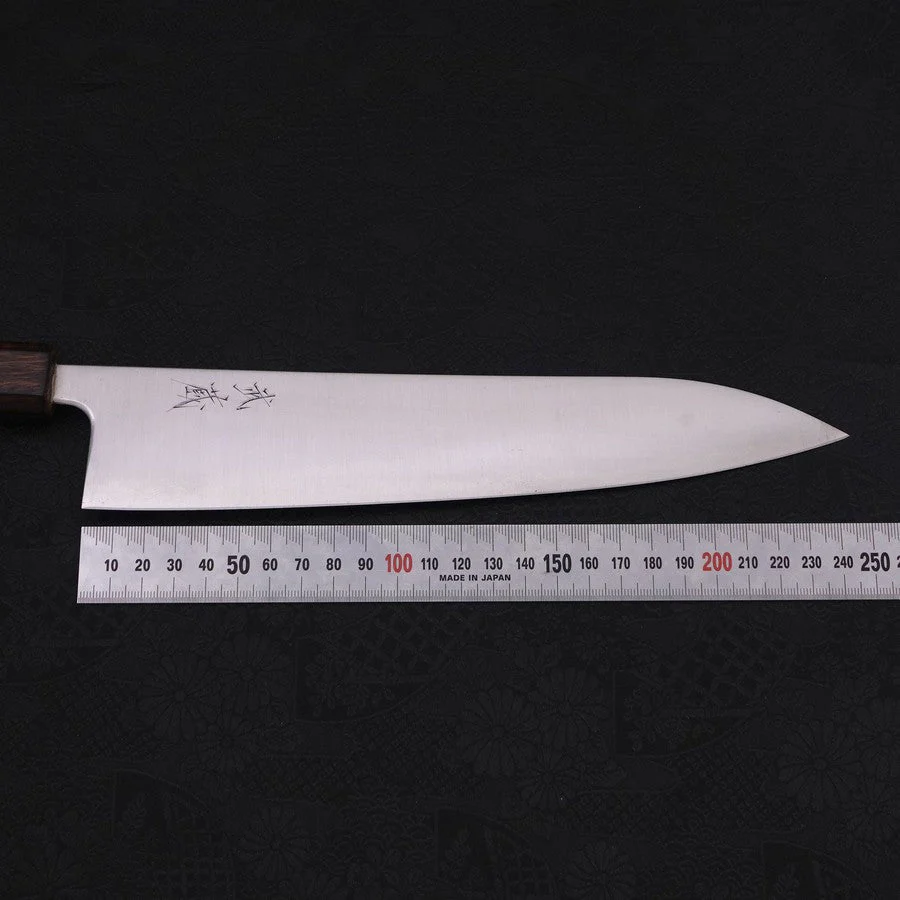 Gyuto Aogami-Super Edelstahlummantelung Poliert Sumi Urushi Griff 240mm - Image 7