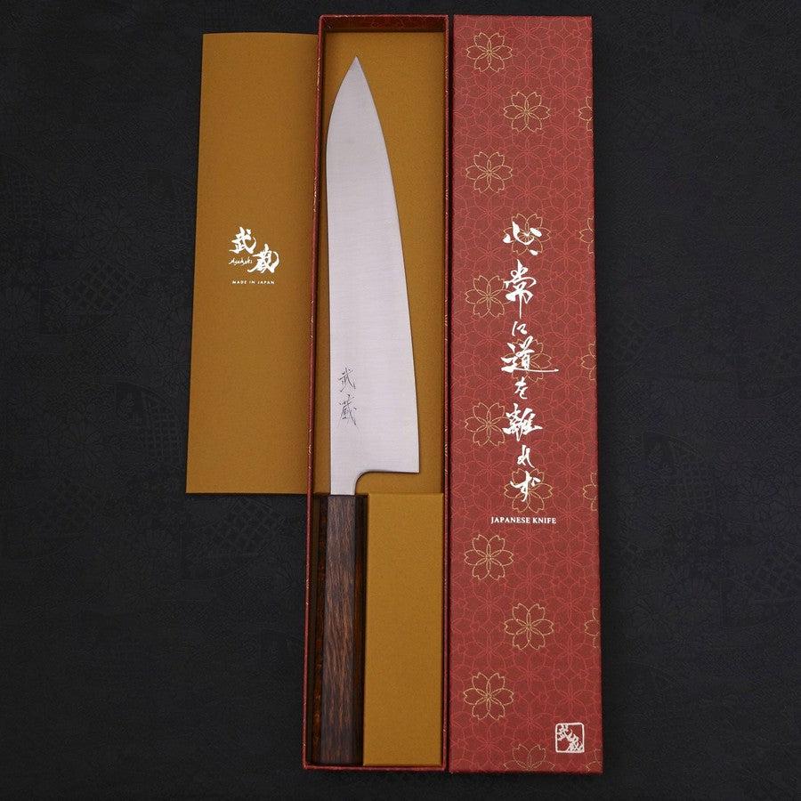 Gyuto Aogami-Super Edelstahlummantelung Poliert Sumi Urushi Griff 240mm - Image 8