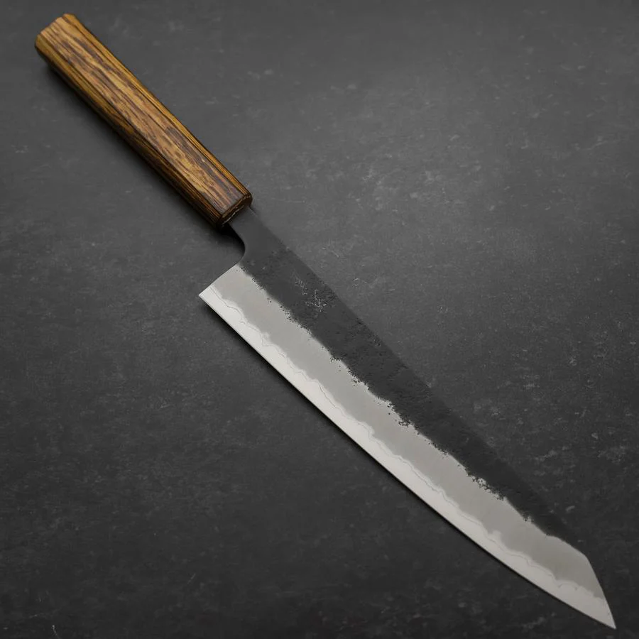 Gyuto Edelstahlummantelung Blue Super Kurouchi Nashiji Sumi Urushi Griff 240mm