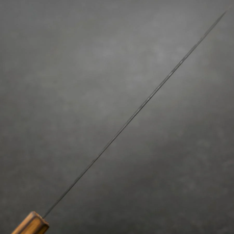Gyuto Edelstahlummantelung Blue Super Kurouchi Nashiji Sumi Urushi Griff 240mm - Image 5