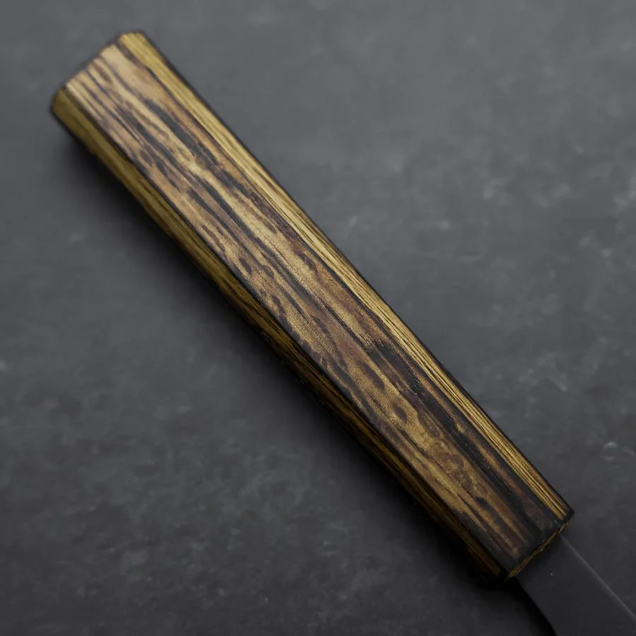 Gyuto Edelstahlummantelung Blue Super Kurouchi Nashiji Sumi Urushi Griff 240mm - Image 6