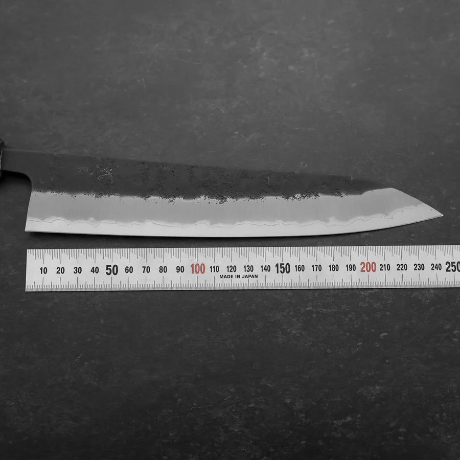 Gyuto Edelstahlummantelung Blue Super Kurouchi Nashiji Sumi Urushi Griff 240mm - Image 7
