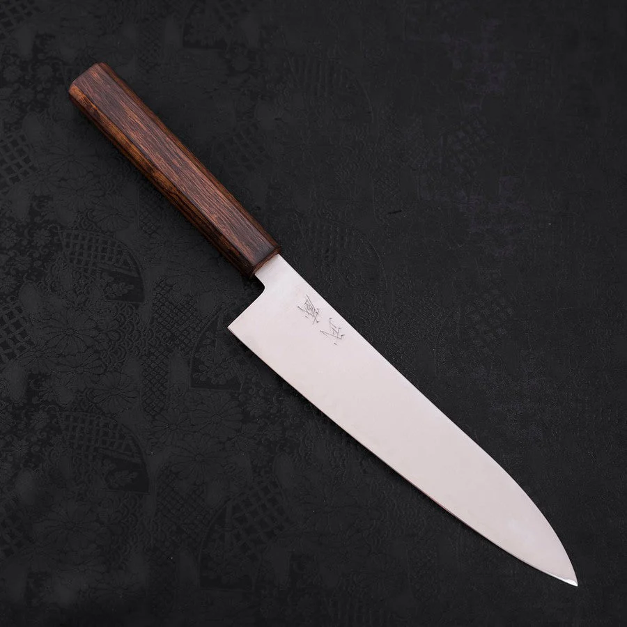 Gyuto Aogami Super Edelstahlummantelung Poliert Sumi Urushi Griff 210mm