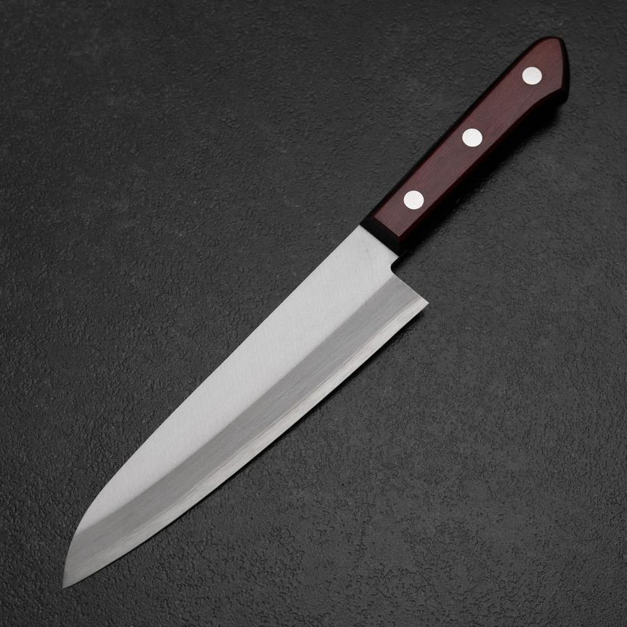 Gyuto Blue Super Edelstahlummantelung Poliert Schwarz-Roter Westlicher Griff 180mm (Tsuba-nashi) - Image 2