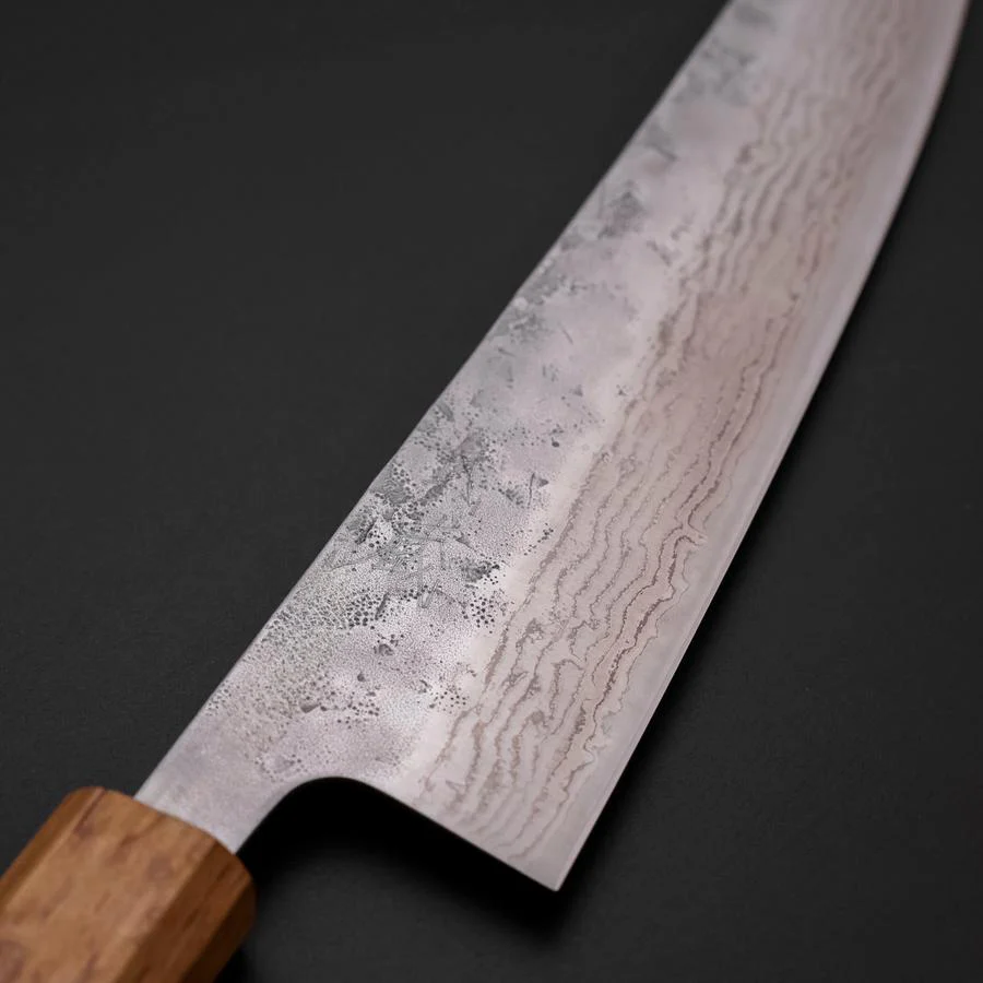 Gyuto Schwedenstahl Nashiji Washi Yaki Urushi Griff 210mm - Image 3