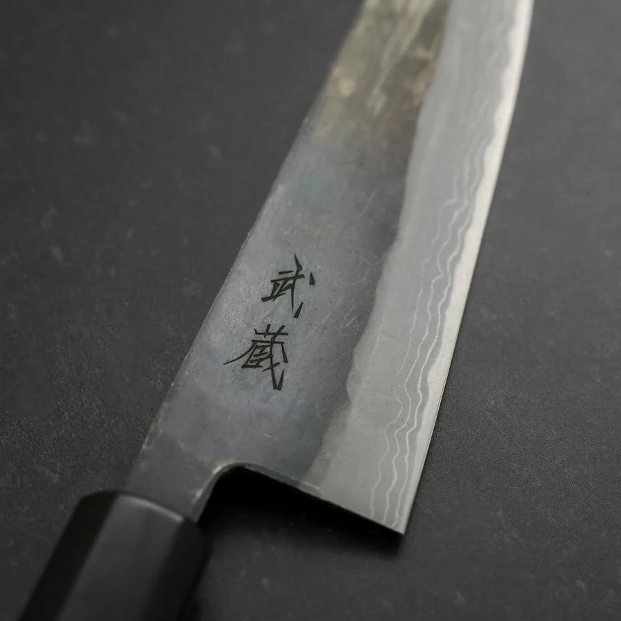 Gyuto V-Toku 2 Kurouchi Büffelhorn und Ebenholz Griff 185mm - Image 3