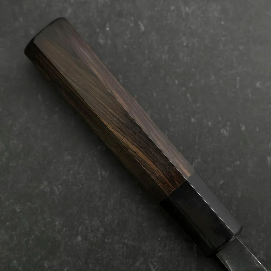 Gyuto V-Toku 2 Kurouchi Büffelhorn und Ebenholz Griff 185mm - Image 6