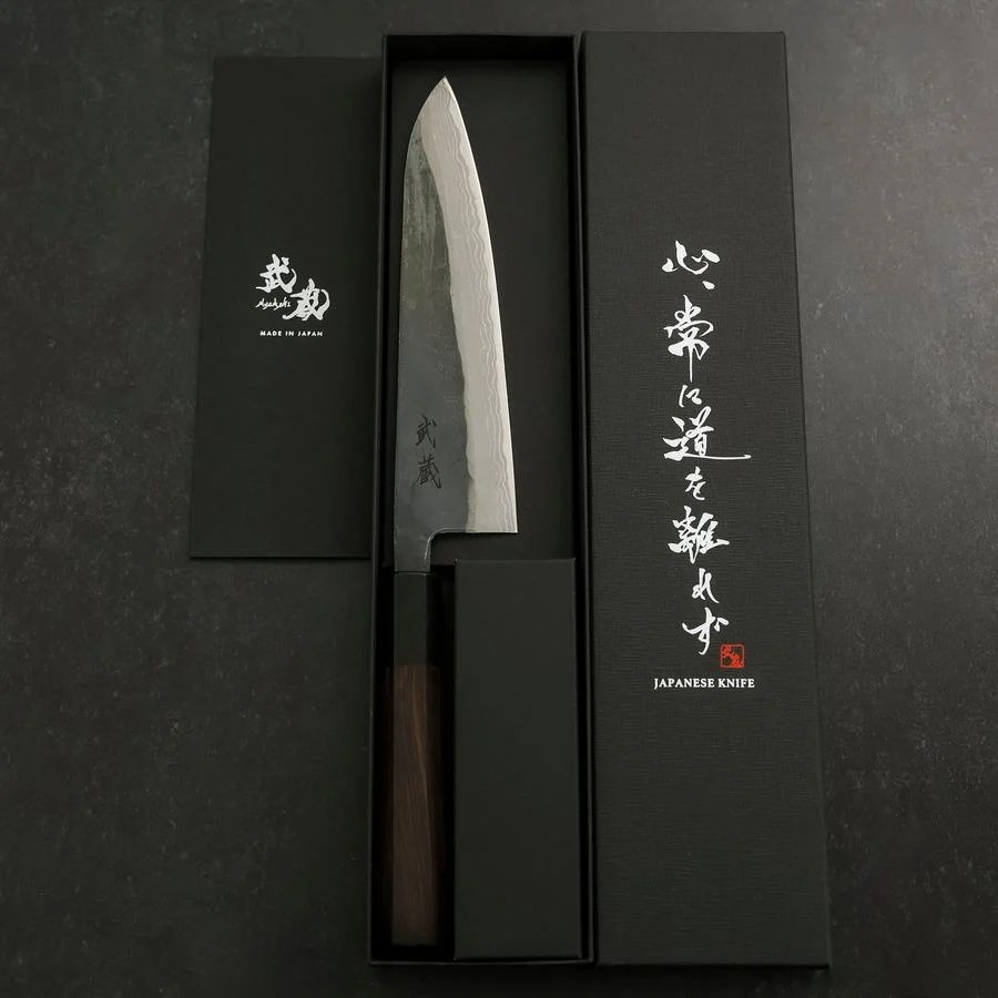 Gyuto V-Toku 2 Kurouchi Büffelhorn und Ebenholz Griff 185mm - Image 8