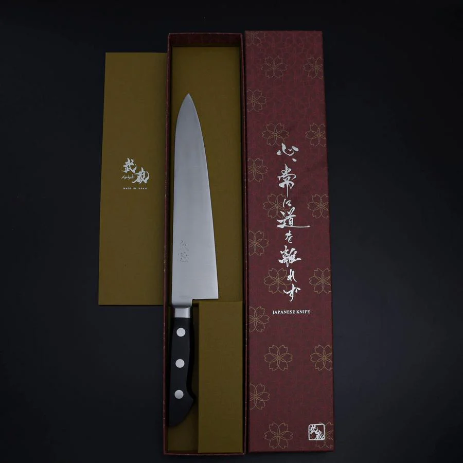 Gyuto VG-1 Poliert Schwarzer Westlicher Griff 210mm - Image 8