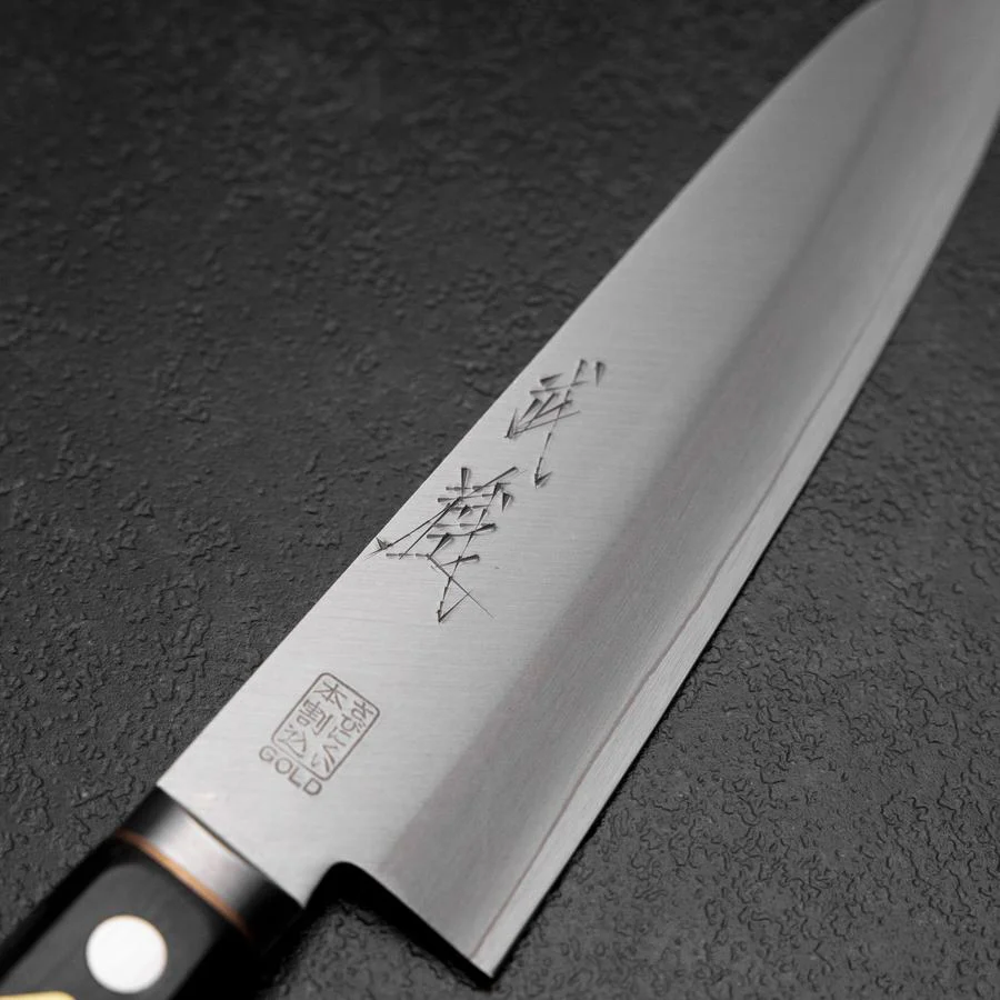 Gyuto VG-1 Poliert Westlicher Griff mit Kupfer Inlay 180mm - Image 3