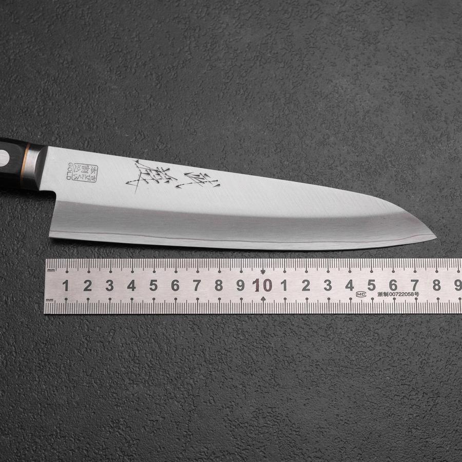 Gyuto VG-1 Poliert Westlicher Griff mit Kupfer Inlay 180mm - Image 7