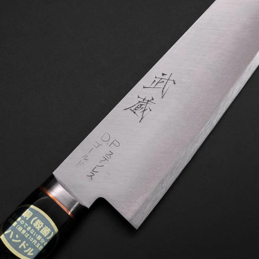 Gyuto VG-1 Poliert Westlicher Griff mit Kupfer Inlay 180mm - Image 3