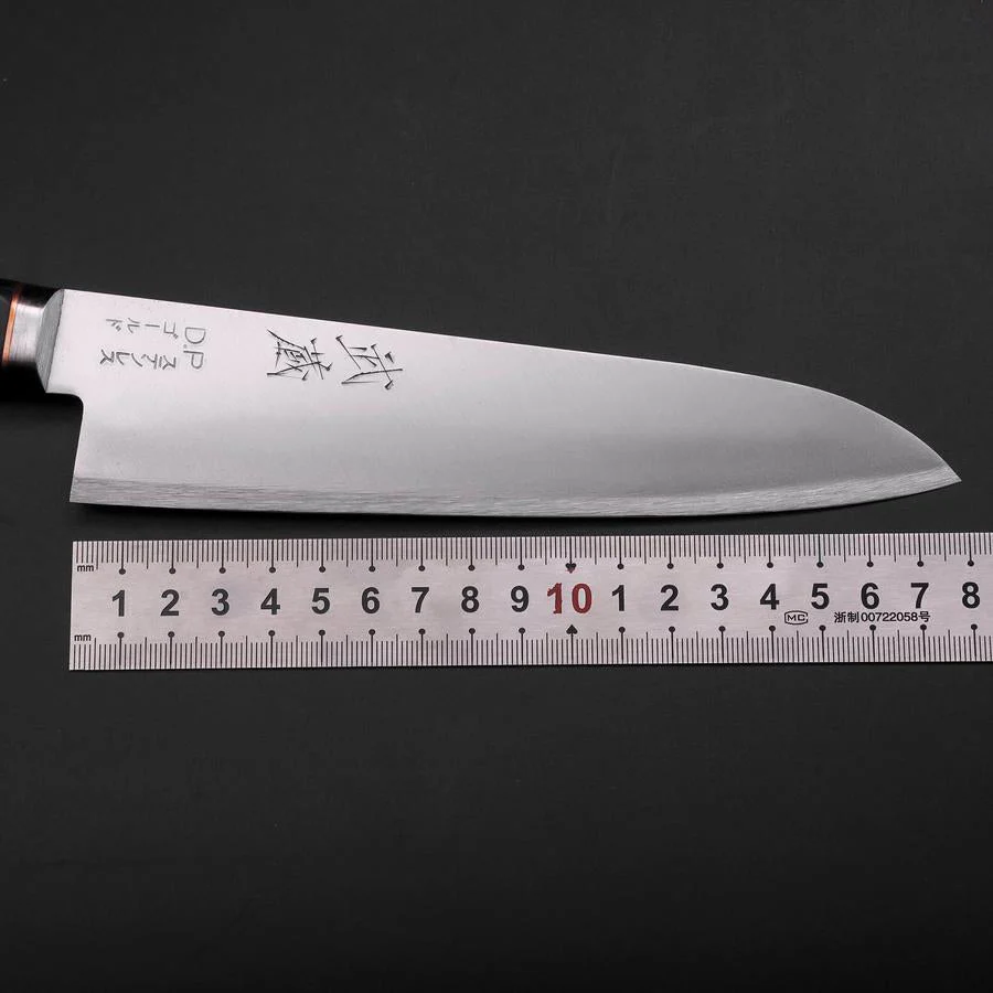 Gyuto VG-1 Poliert Westlicher Griff mit Kupfer Inlay 180mm - Image 7