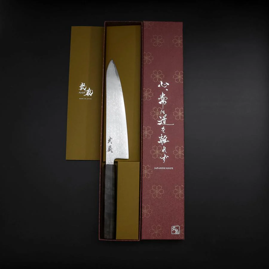 Gyuto VG-10 Damast Eschenholz Griff 195mm - Image 8