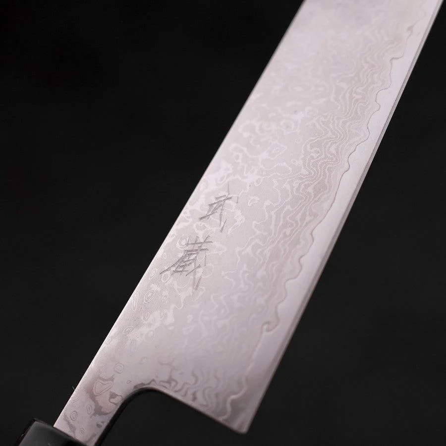 Gyuto VG-10 Damast Büffelhorn und Ebenholz Griff 210mm - Image 3