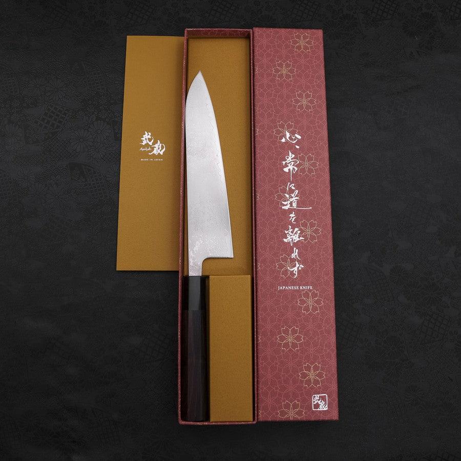 Gyuto VG-10 Damast Büffelhorn und Ebenholz Griff 210mm - Image 8