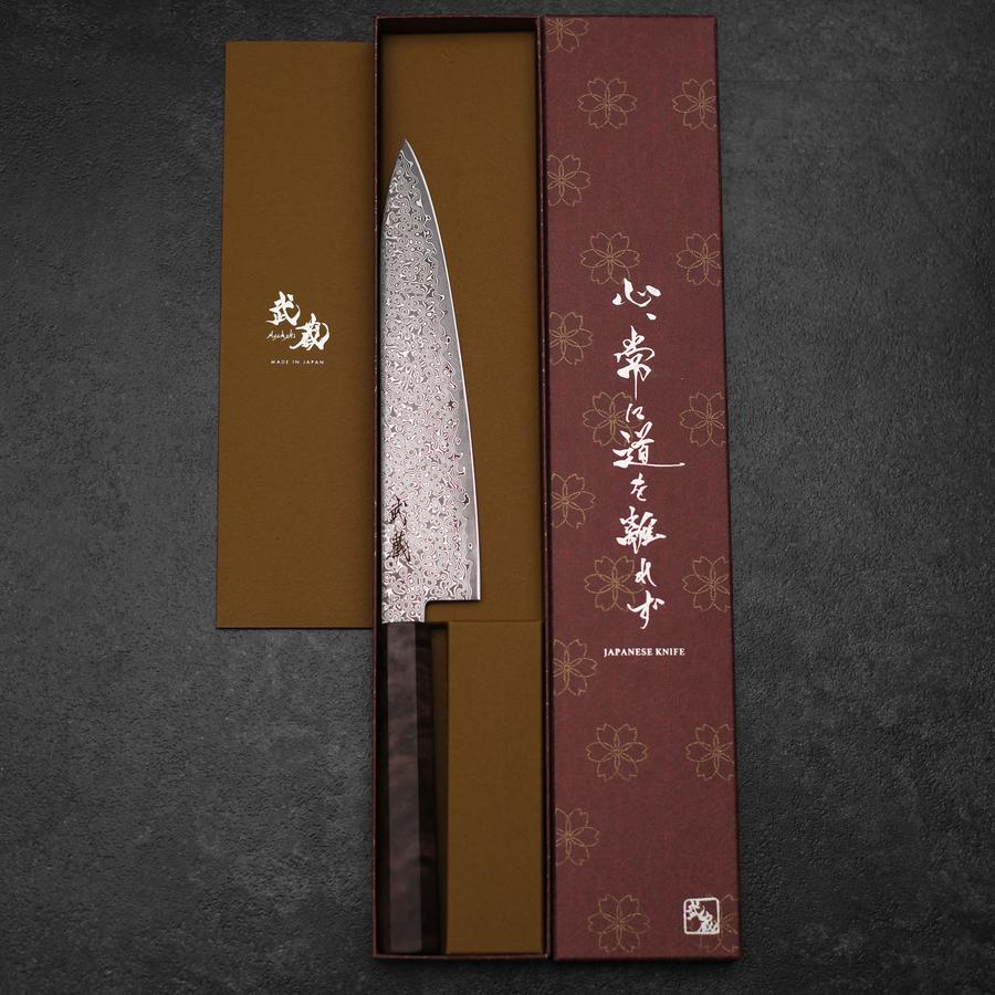 Gyuto VG-10 Damast Brauner Birkenholz Griff 210mm - Image 8