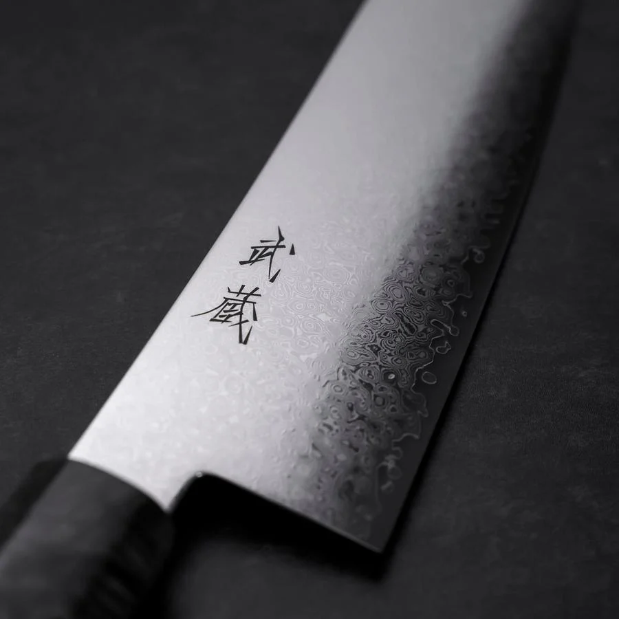 Gyuto VG-10 Damast Grauer Birkenholz Griff 210mm - Image 3