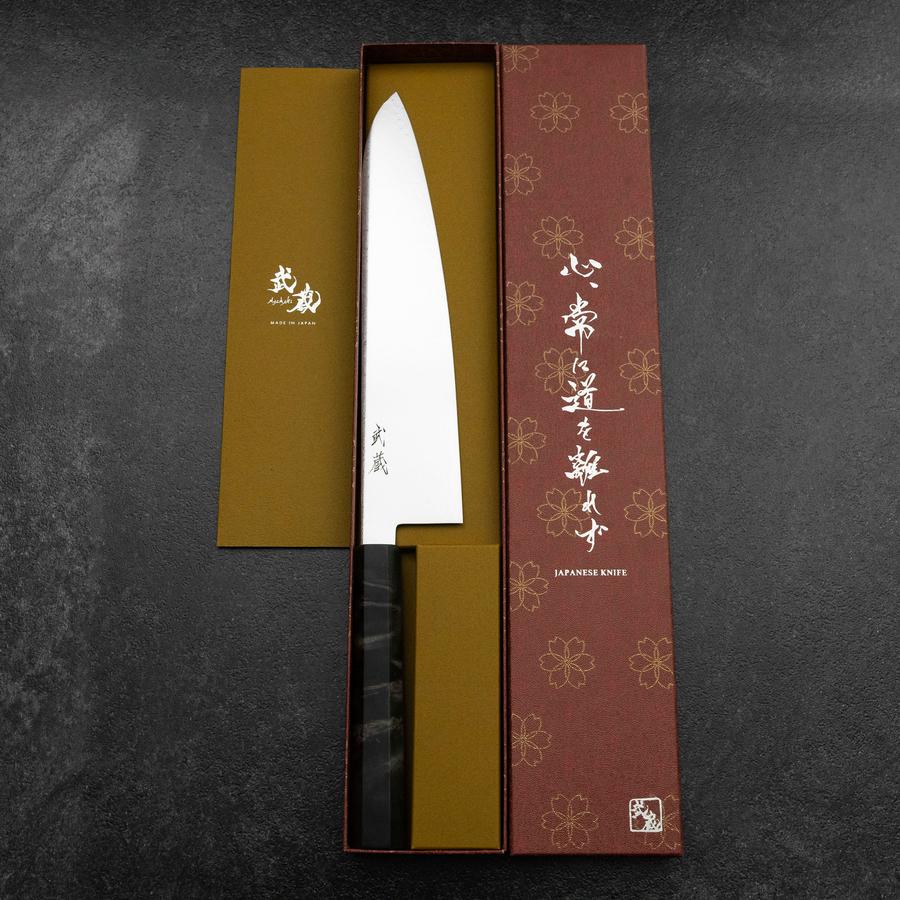 Gyuto VG-10 Damast Grauer Birkenholz Griff 240mm - Image 8