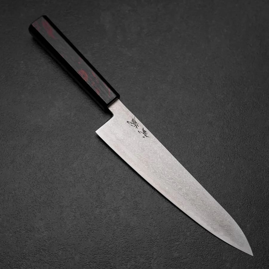 Gyuto VG-10 Damast Roter Urushi Griff 210mm