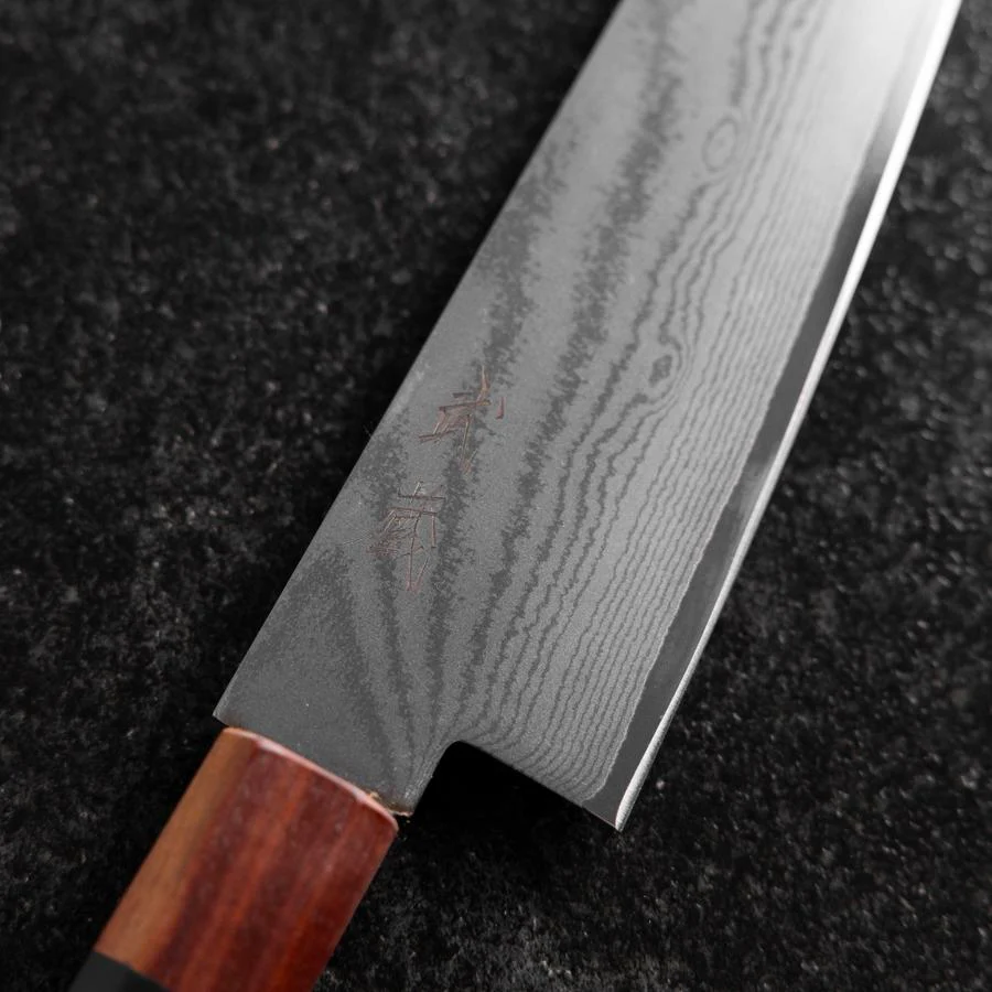 Gyuto VG-10 Damast Rosen-und Ebenholz Griff 180mm - Image 3