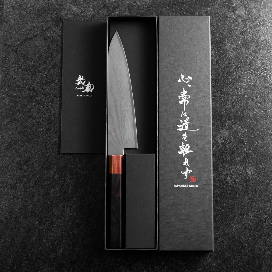 Gyuto VG-10 Damast Rosen-und Ebenholz Griff 180mm - Image 8