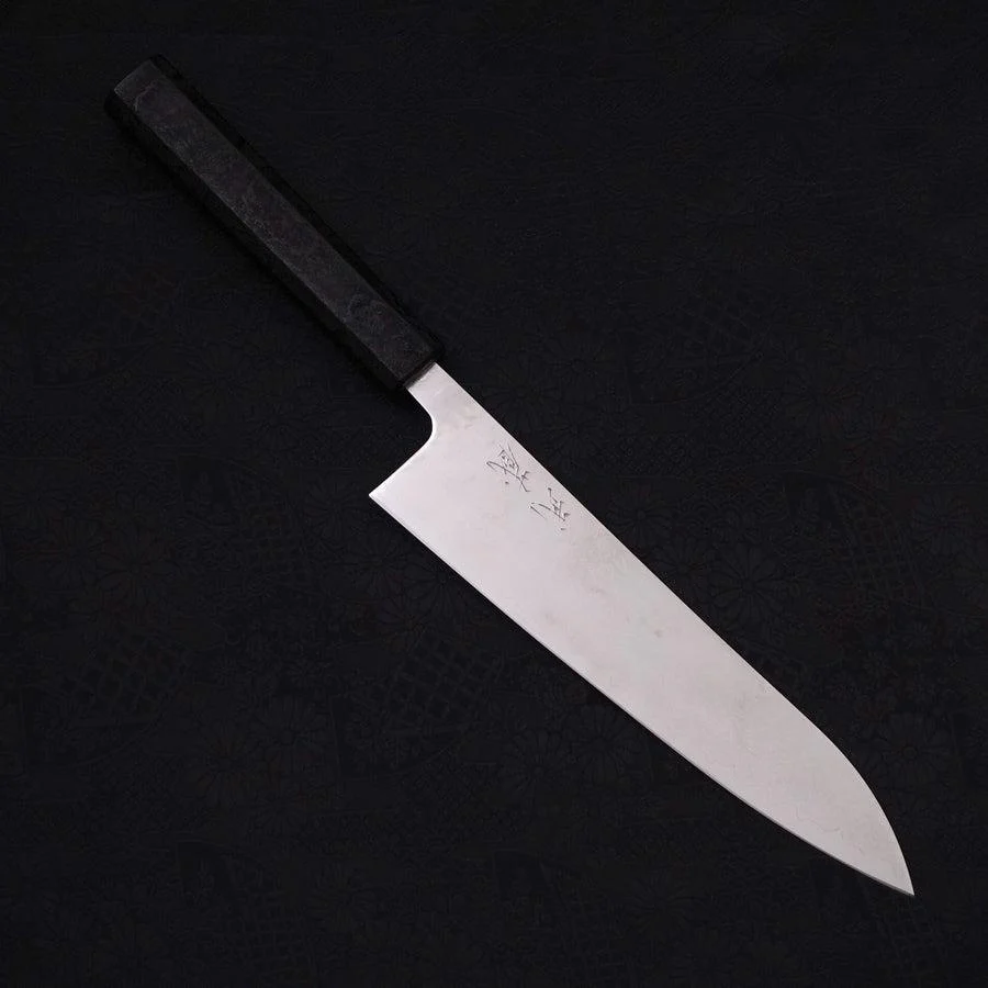 Gyuto VG-10 Damast Ishime Sumi Schwarzer Urushi Griff 210mm