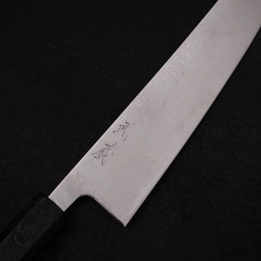 Gyuto VG-10 Damast Ishime Sumi Schwarzer Urushi Griff 210mm - Image 3