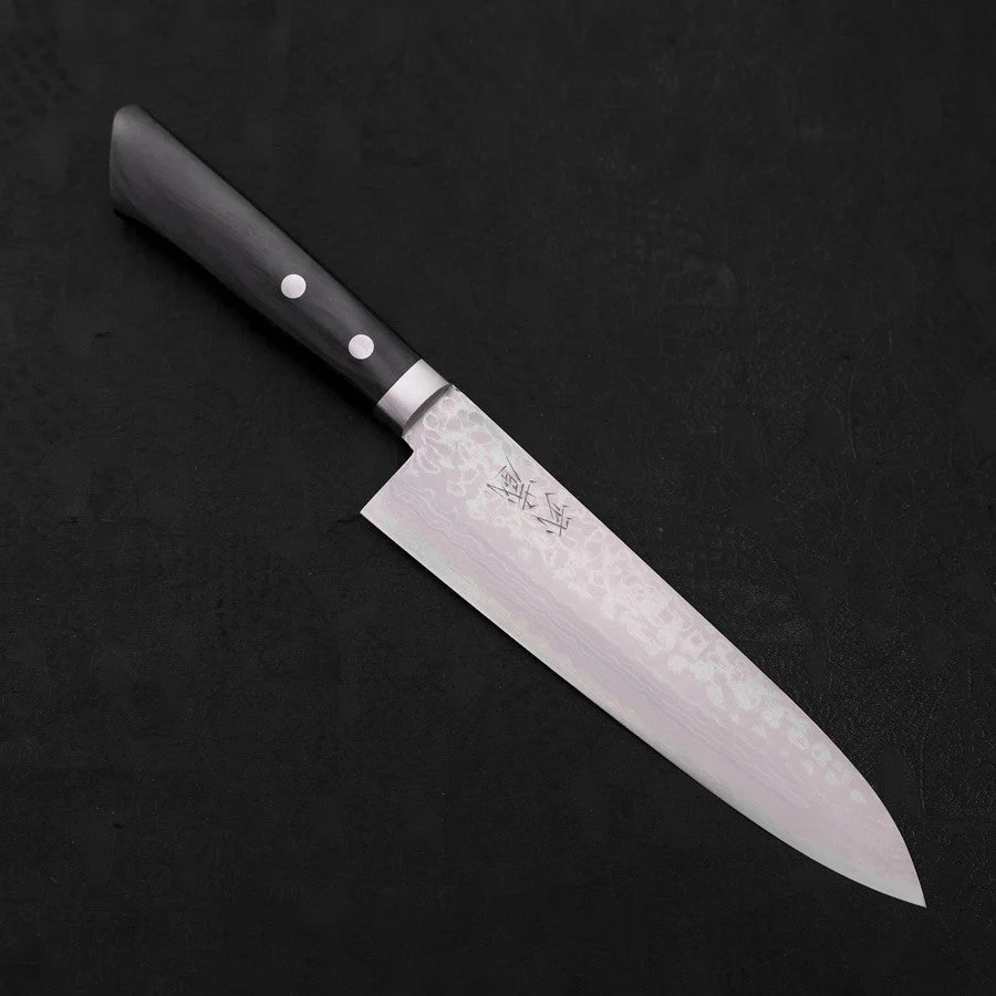 Gyuto VG-10 Damast Schwarzer Westlicher Griff 180mm