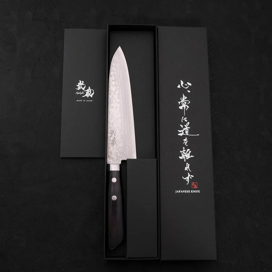 Gyuto VG-10 Damast Schwarzer Westlicher Griff 180mm - Image 8