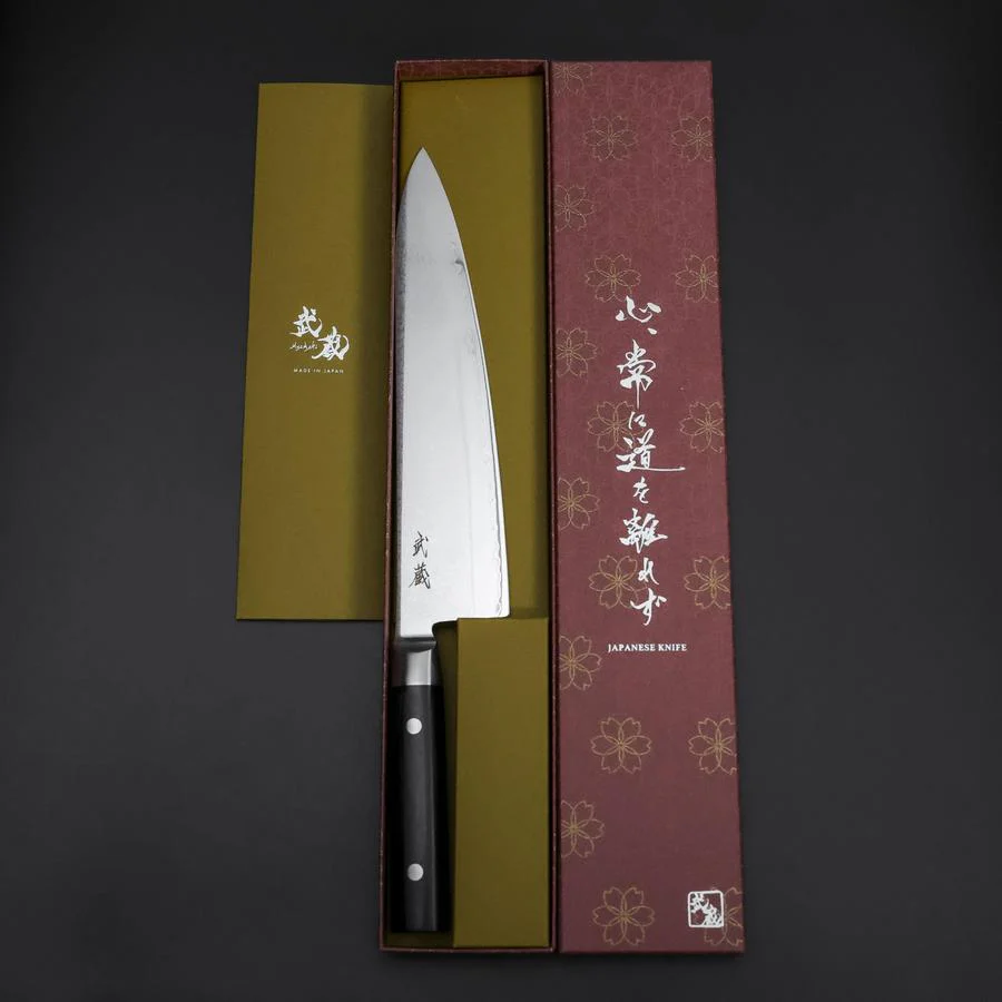 Gyuto VG-10 Damast Runder Westlicher Schwarzer Griff 235mm - Image 8