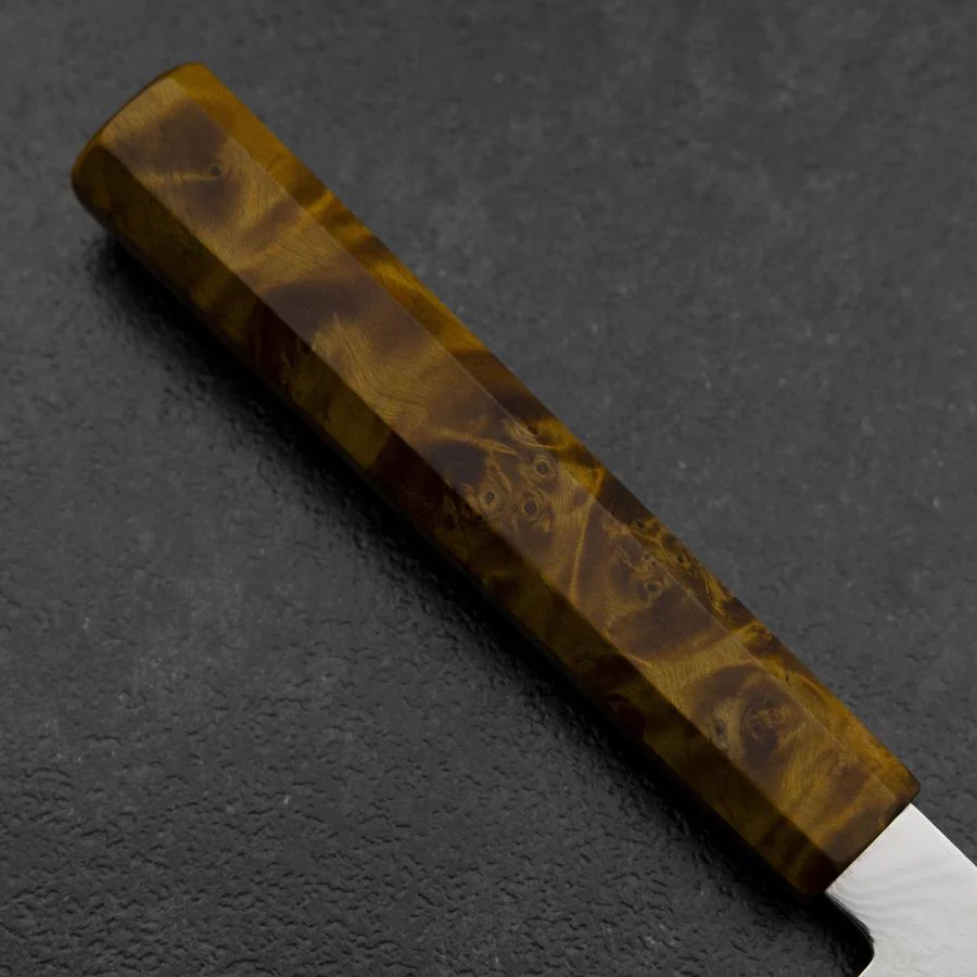 Gyuto VG-10 Damast Gelb-Brauner Birkenholz Griff 240mm - Image 6
