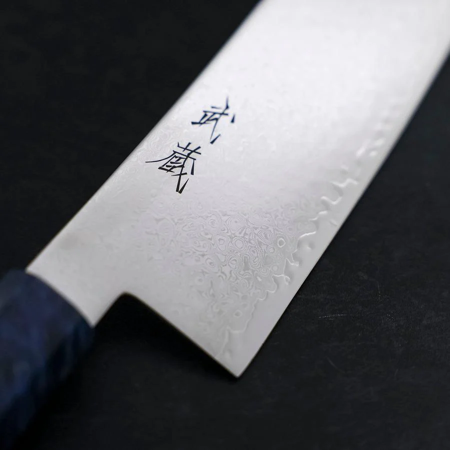 Gyuto VG-10 Damast Blauer Birkenholz Griff 210mm - Image 3