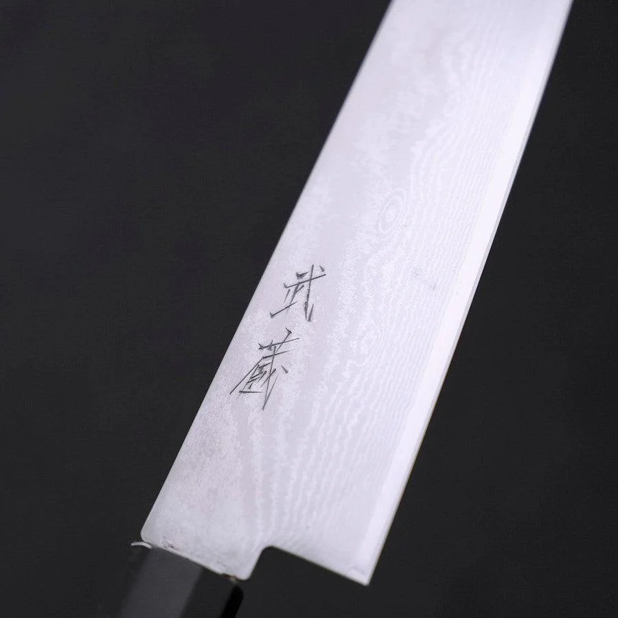 Gyuto VG-10 Damast Büffelhorn und Ebenholz Griff 210mm - Image 3