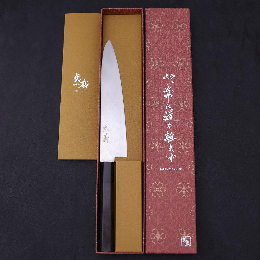 Gyuto VG-10 Damast Büffelhorn und Ebenholz Griff 210mm - Image 8