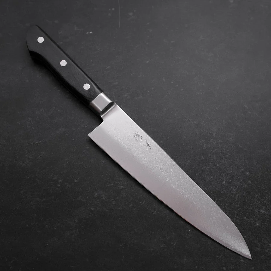 Gyuto VG-10 Damast Schwarzer Westlicher Griff 210mm