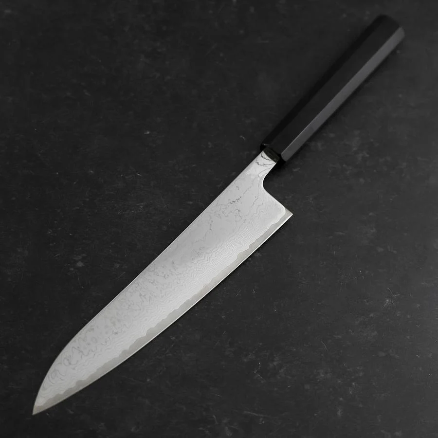 Gyuto VG-10 Nickel Damast Büffelhorn und Ebenholz Griff 210mm - Image 2