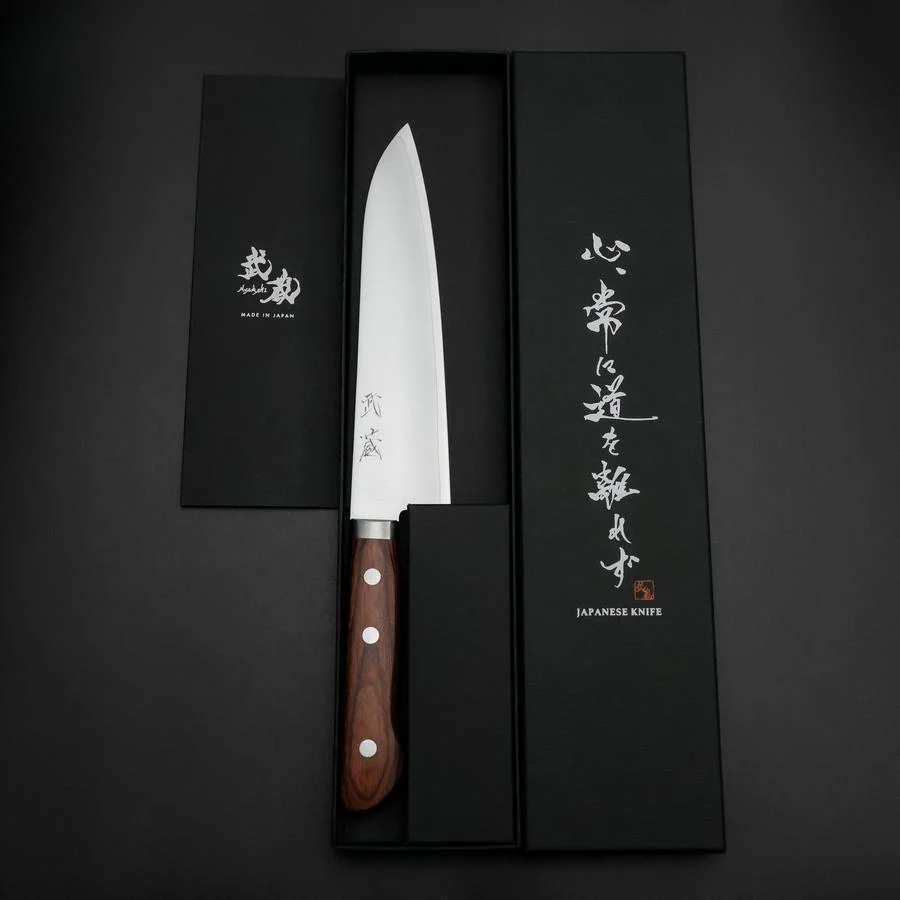 Gyuto VG-1 Poliert Westlicher Mahagoni Griff 180mm - Image 8