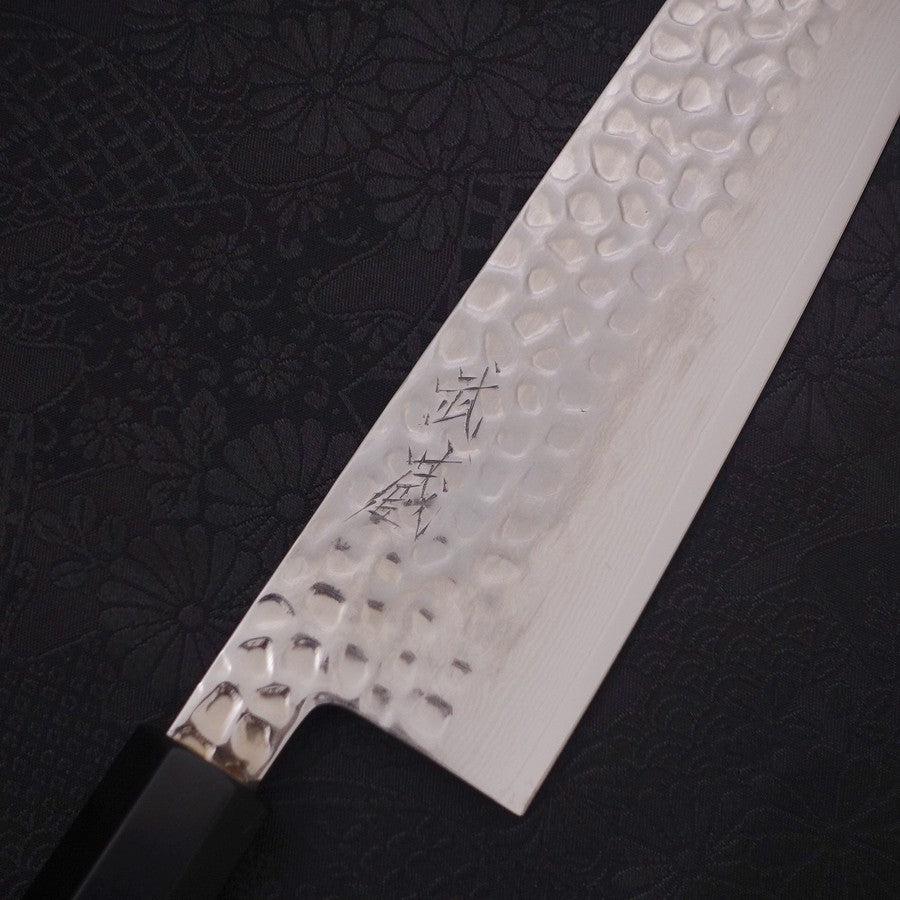 Gyuto VG-10 Tsuchime Damast Büffelhorn und Ebenholz Griff 210mm - Image 3