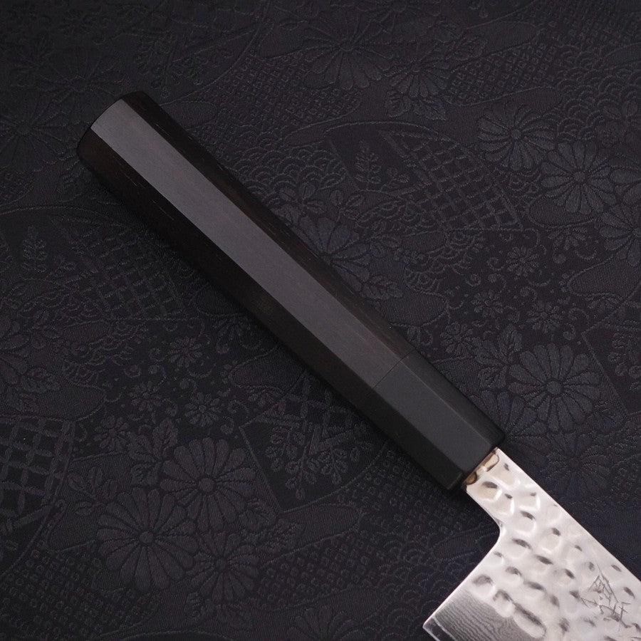 Gyuto VG-10 Tsuchime Damast Büffelhorn und Ebenholz Griff 210mm - Image 6