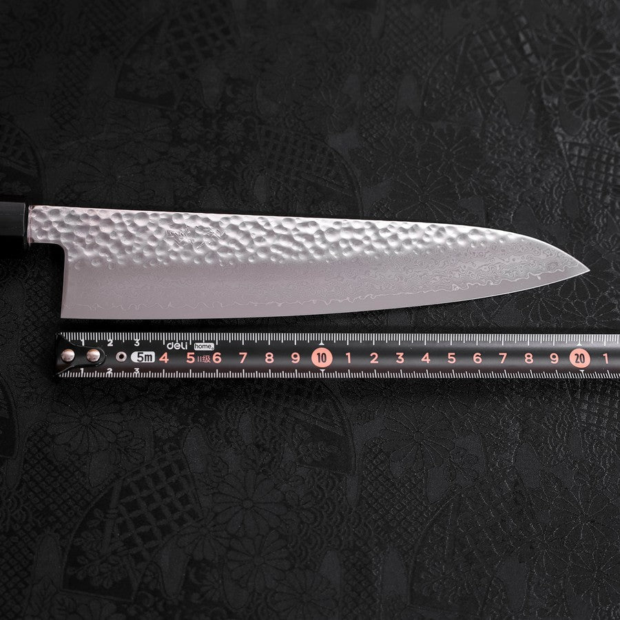 Gyuto VG-10 Tsuchime Damast Walnussholz Griff 210mm - Image 7
