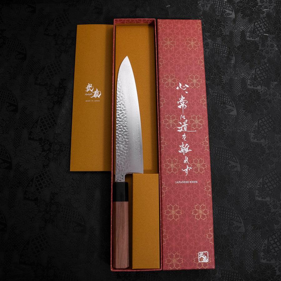 Gyuto VG-10 Tsuchime Damast Walnussholz Griff 210mm - Image 8