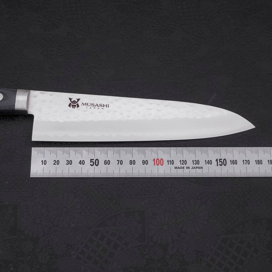 Gyuto VG-10 Tsuchime Damast Dunkelblauer Westlicher Griff 180mm - Image 7