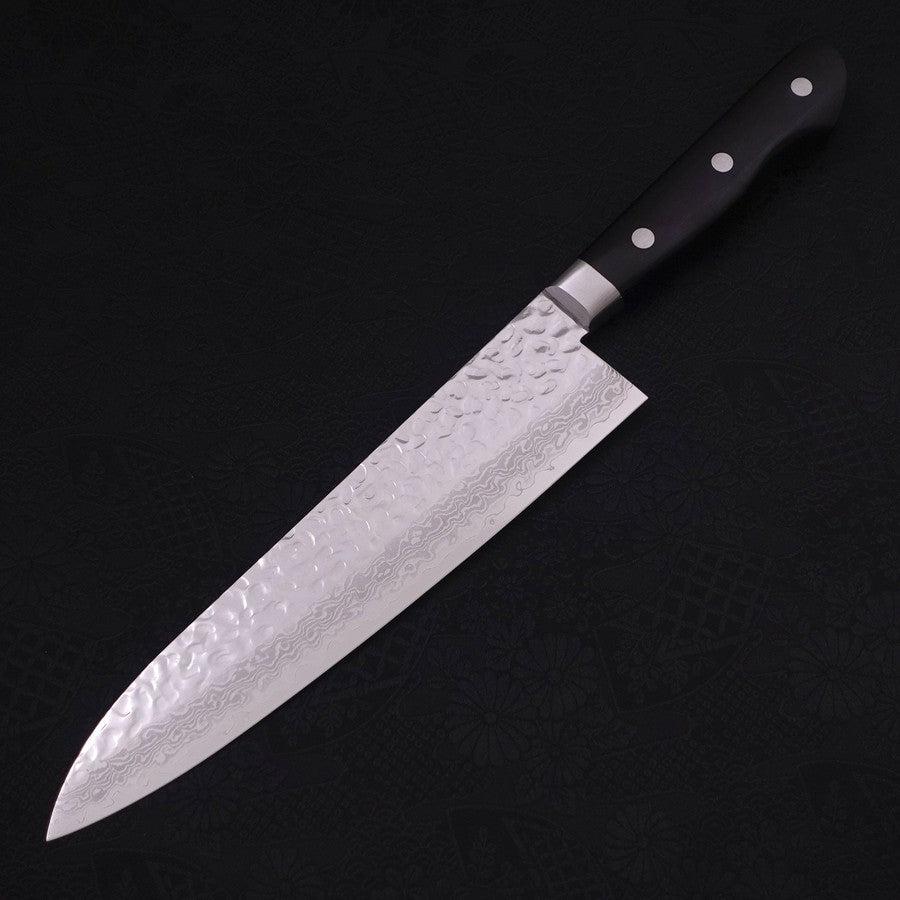 Gyuto VG-10 Tsuchime Damast Schwarzer Westlicher Griff 210mm - Image 2